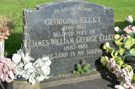 Dad's parents grave. I led the old codger, grandpa Jim Elley to the Lord three months before he died at 94. I look forwards to seeing him in heaven further down the track!